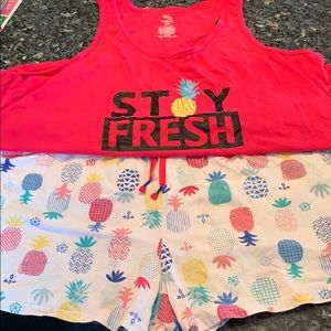 Pajama set - shorts and tank